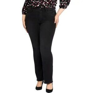 NYDJ Black Jeans 16 Barbara High Waist Stretch Bootcut Pants